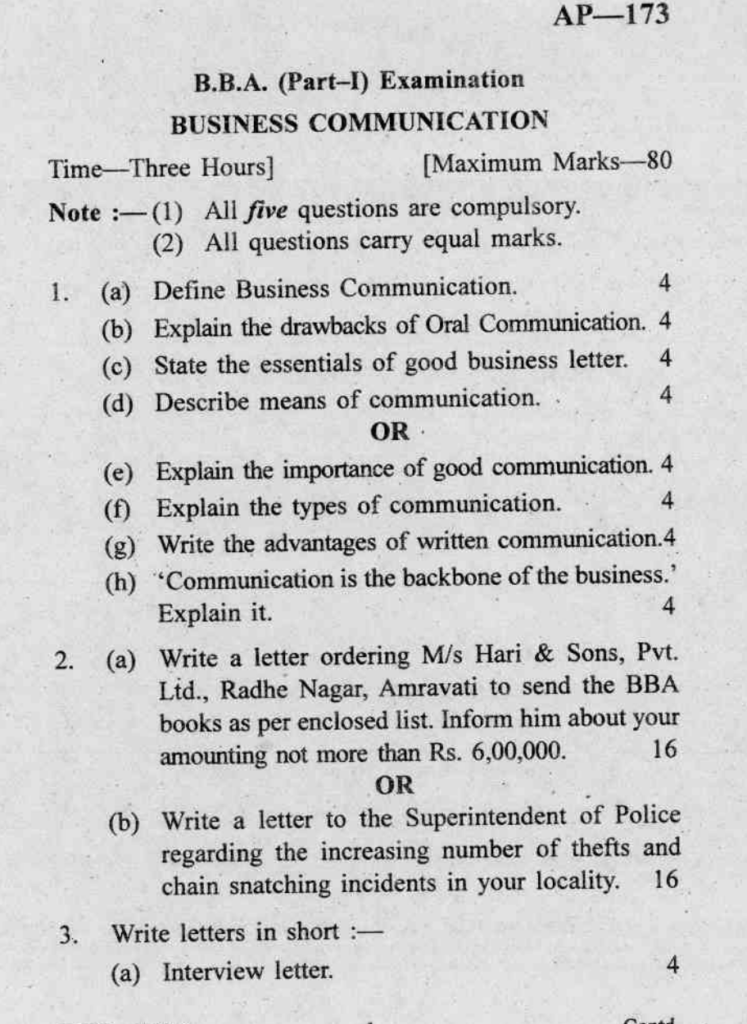 SGBAU Question Papers Download PDF {Link Out} www.sgbau.ac.in